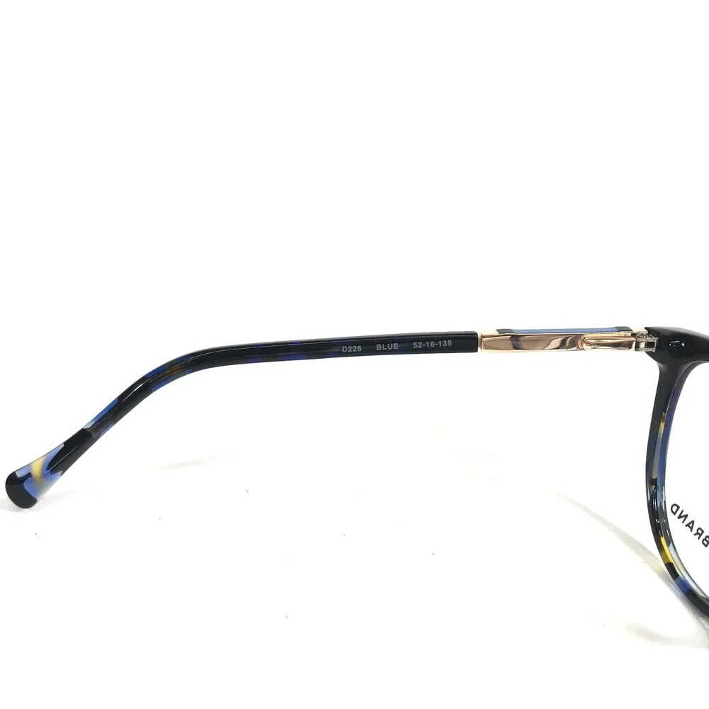 Lucky Brand Eyeglasses Frames D226 BLUE Gold Brown Tortoise Cat Eye 52-16-135